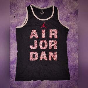 Air Jordan Black and Red Tank Top